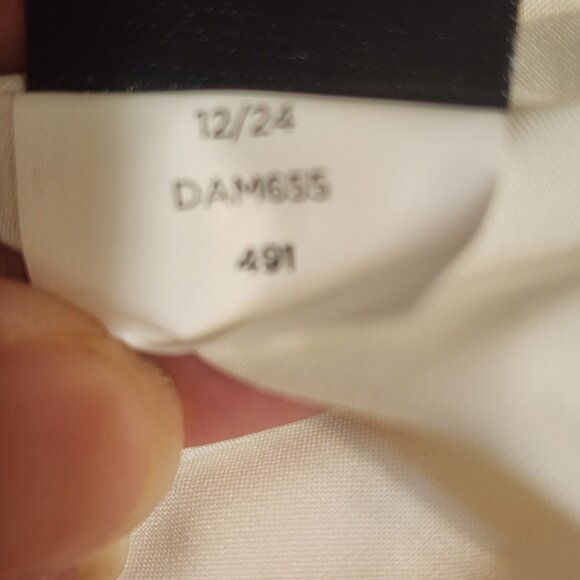 Tahari ASL Contrast Trim Short Sleeve Dress Black & White Size 12- Small Spot - Picture 13 of 15